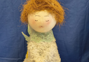 praca konkursowa przedstawiająca aniołka zajęła trzecie miejsce