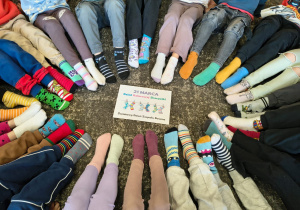 Zdjęcie kolorowych skarpetek