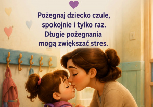 grafika o adaptacji z napisem krótkie pożegnanie ułatwia rozstanie