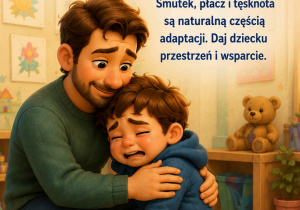 grafika z napisem pozwól dziecku przeżywać emocje