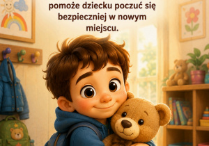 grafika z napisem ulubiony miś może dodać odwagi