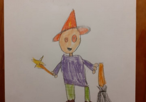 Czarownica narysowana przez chłopca